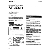 Sony ST-JX411 manual cover