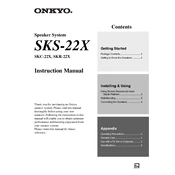 Onkyo SKS 22X manual cover