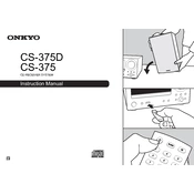 Onkyo CS 375D, CS 375 manual cover