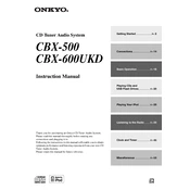 Onkyo CBX 500, CBX 600UKD manual cover