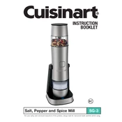 Cuisinart SG-3 manual cover