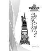 Bissell ProHeat Pet Advance 2009 Series manual cover