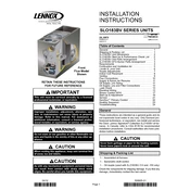 Lennox SLO183BV manual cover