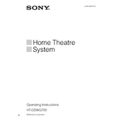 Sony HT-DDWG700 manual cover