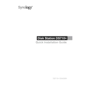 Synology NAS DS710+ manual cover