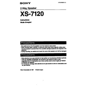 Sony XS-7120 manual cover