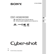 Sony DSC-W380 manual cover