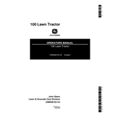 John Deere 100 Lawn Tractor manual cover