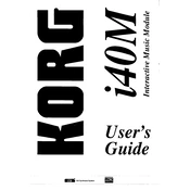 KORG i40M manual cover