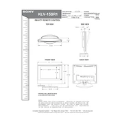 Sony KLV-15SR1 manual cover