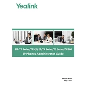 Yealink SIP-T2 Series, T19 P E2, T4 Series, T5 , CP860 IP Phones manual cover