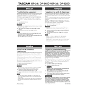 Tascam DP-24 manual cover