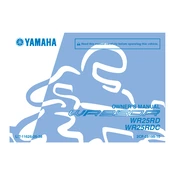 Yamaha WR25RD, WR25RDC WR250R 2013 manual cover