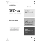Onkyo SKS L500 manual cover