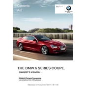 BMW 640i Coupe 6 Series 2012 manual cover