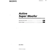 Sony SA W10 manual cover