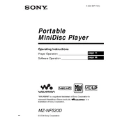 Sony MZ-NF520D manual cover