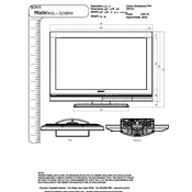 Sony KDL-32XBR9 manual cover