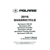 Polaris UTE Sportsman 450 HO, 570, 570 EPS, 570 SP manual cover