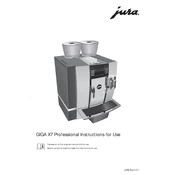 Jura Giga X7 Professional Coffee Machine manual cover