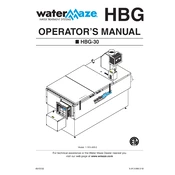 Water Maze HBG-30 manual cover