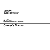 Denon AH-W200 Globe Cruiser manual cover