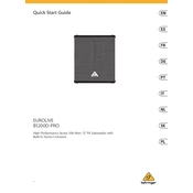 Behringer B1200D-PRO manual cover