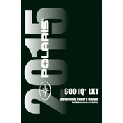 Polaris 600 IQ LXT manual cover