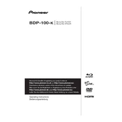 Pioneer BDP-100-K manual cover