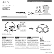 Sony MDR-ZX310 manual cover