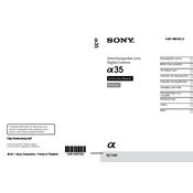 Sony SLT-A35 manual cover