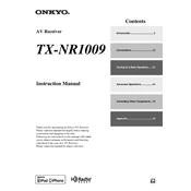 Onkyo TX NR1009 manual cover