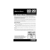 Boss OD-20 Drive Zone manual cover