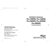 Whistler Pro2000W Power Inverter manual cover