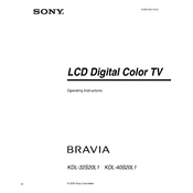 Sony KDL-32S20L1 manual cover