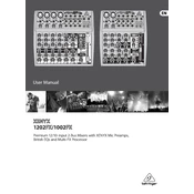 Behringer XENYX 1202FX manual cover