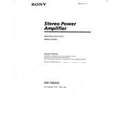 Sony XM-1002HX manual cover