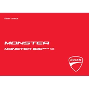 Ducati Monster 1100 Evo Abs 2013 manual cover