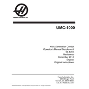 Haas UMC-1000 Mill Supplement manual cover