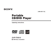 Sony DVP-FX810 manual cover