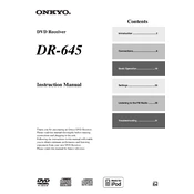 Onkyo DR 645 manual cover