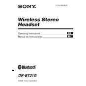 Sony DR-BT21G manual cover