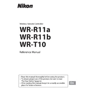 Nikon WR R11a, WR 11b, WR T10 manual cover