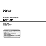 Denon DBP-1610 manual cover