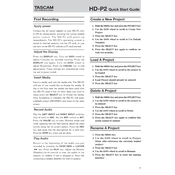 Tascam HD-P2 manual cover