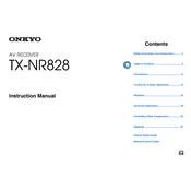 Onkyo TX NR828 manual cover