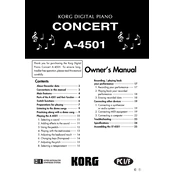 KORG A4501 manual cover