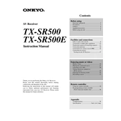 Onkyo TX SR500, TX SR500E manual cover