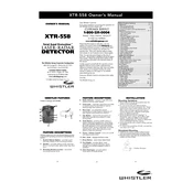 Whistler XTR558 Laser Radar Detector manual cover