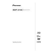 Pioneer BDP-3140 manual cover